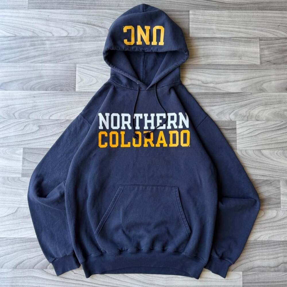 Champion Northern Colorado UNC Hoodie Size M Navy College Sweatshirt